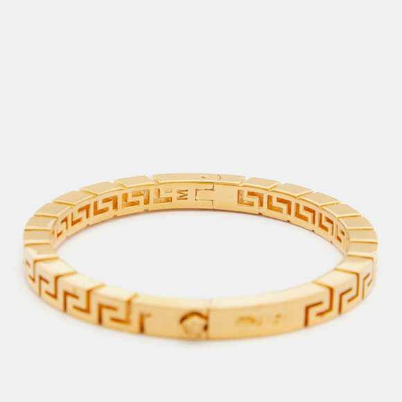 VERSACE Greca Gold Tone Bracelet M - Picture 4 of 7